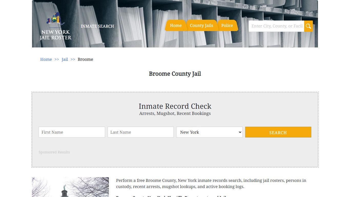 Broome County Jail | Jail Roster Search